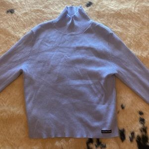 Blue cropped Calvin Klein turtle neck sweater. Worn once. Good condition.
